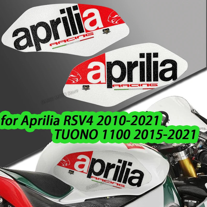 3M Motorcycle Side edge Fuel Tank Pad Protector Sticker Decals Accessories For Aprilia RSV4  TUONO 1100