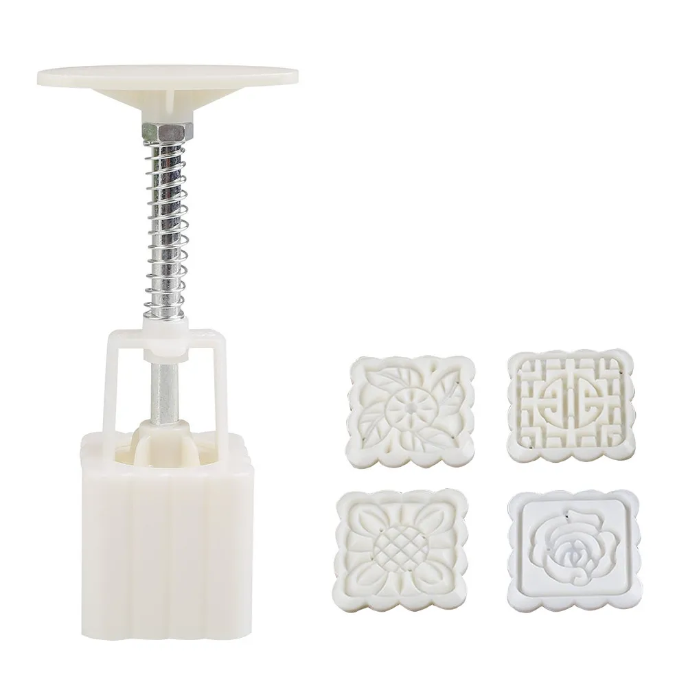 50G Square Handmade Moon Cake Mould Premium ABS Safe for Food Use Perfect for Mooncake Fondant and Cake Making Kitchen Baking