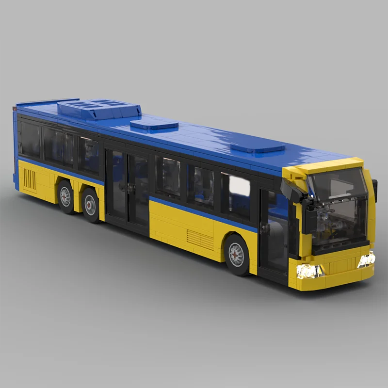 706PCS MOC Urban Passenger Bus Model Technical Engineering Detailed Chassis Buildable Design Brick Display Collection Toy Gift
