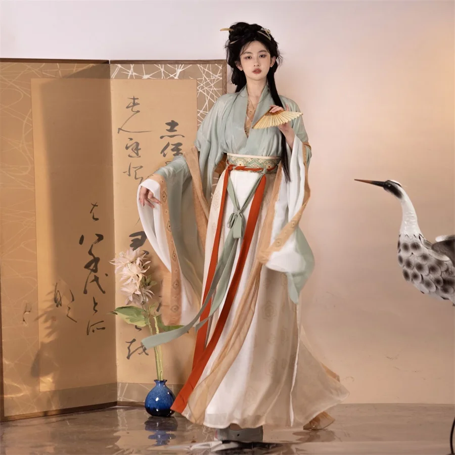 Hanfu Jurk Vrouwen Chinese Traditionele Cosplay Kostuum Oude Gradiënt PURPL & Blauwe Hanfu Jurk Plus Maat XL