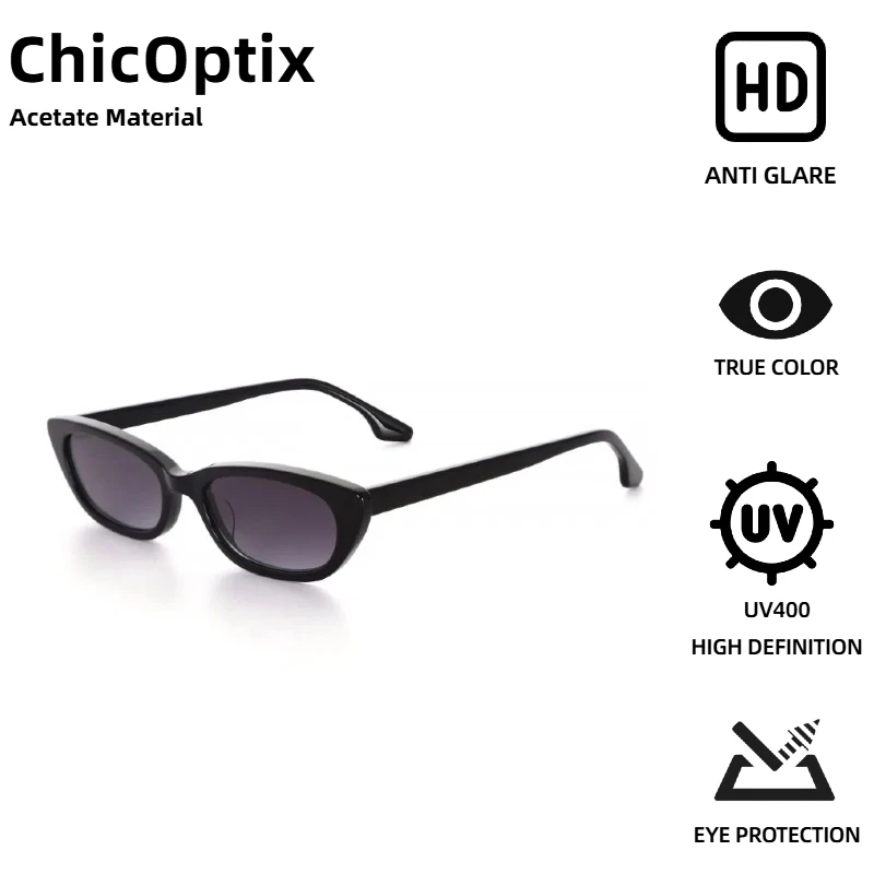 ChicOptix 레트로 타원형 선글라스 여성 및 남성용 90년대 빈티지 소형 프레임 선글라스 브랜드 디자이너 캐주얼 심플 안경 UV400