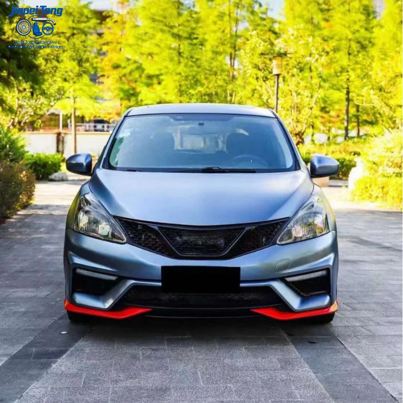 Suitable for 11-15 Nissan Tiida upgraded modified with Nismo front , grille, side skirts, bumper, rear lip, and t