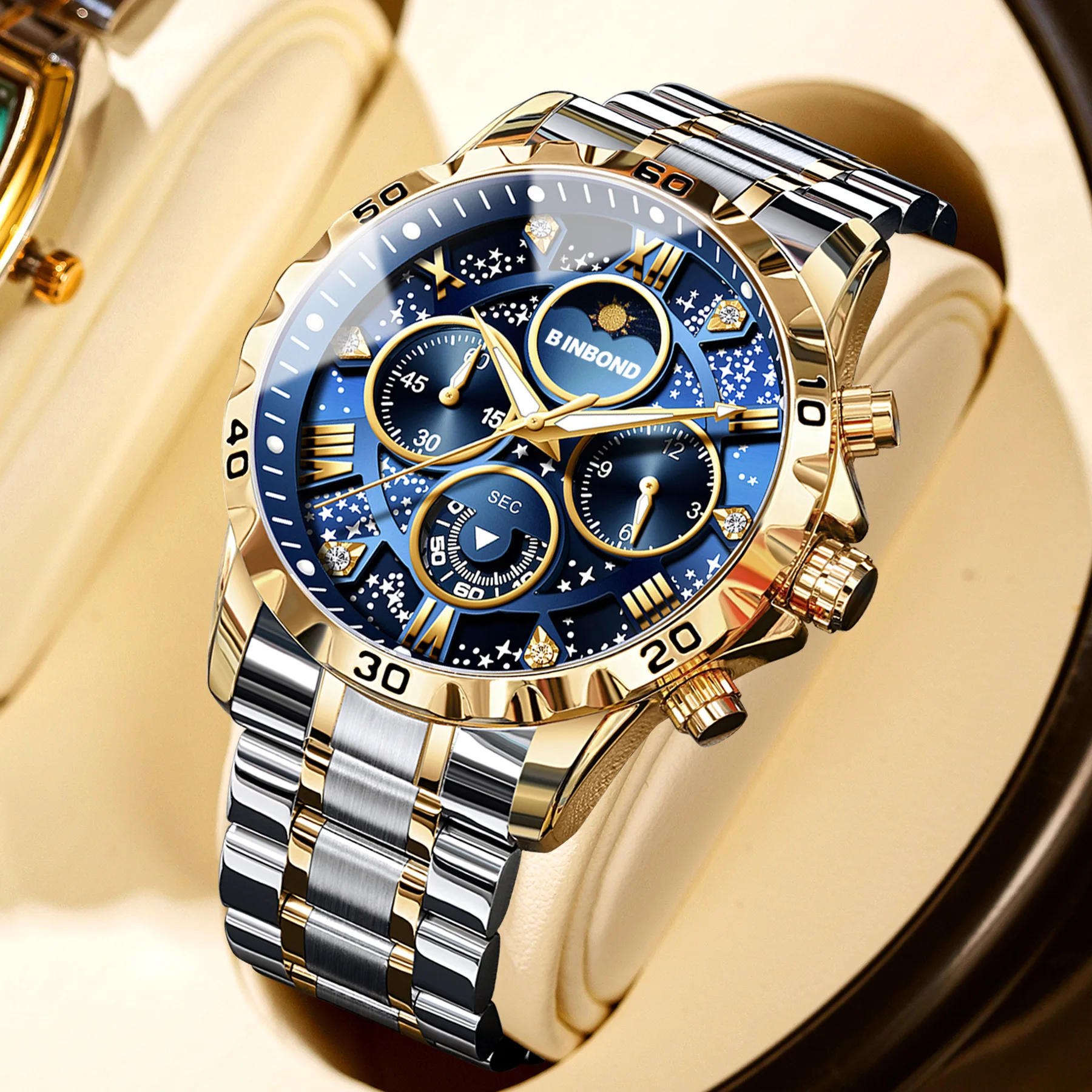 2026 Herenhorloge Licht Luxe Z - Moonphase Complication Watch recensie en prijs