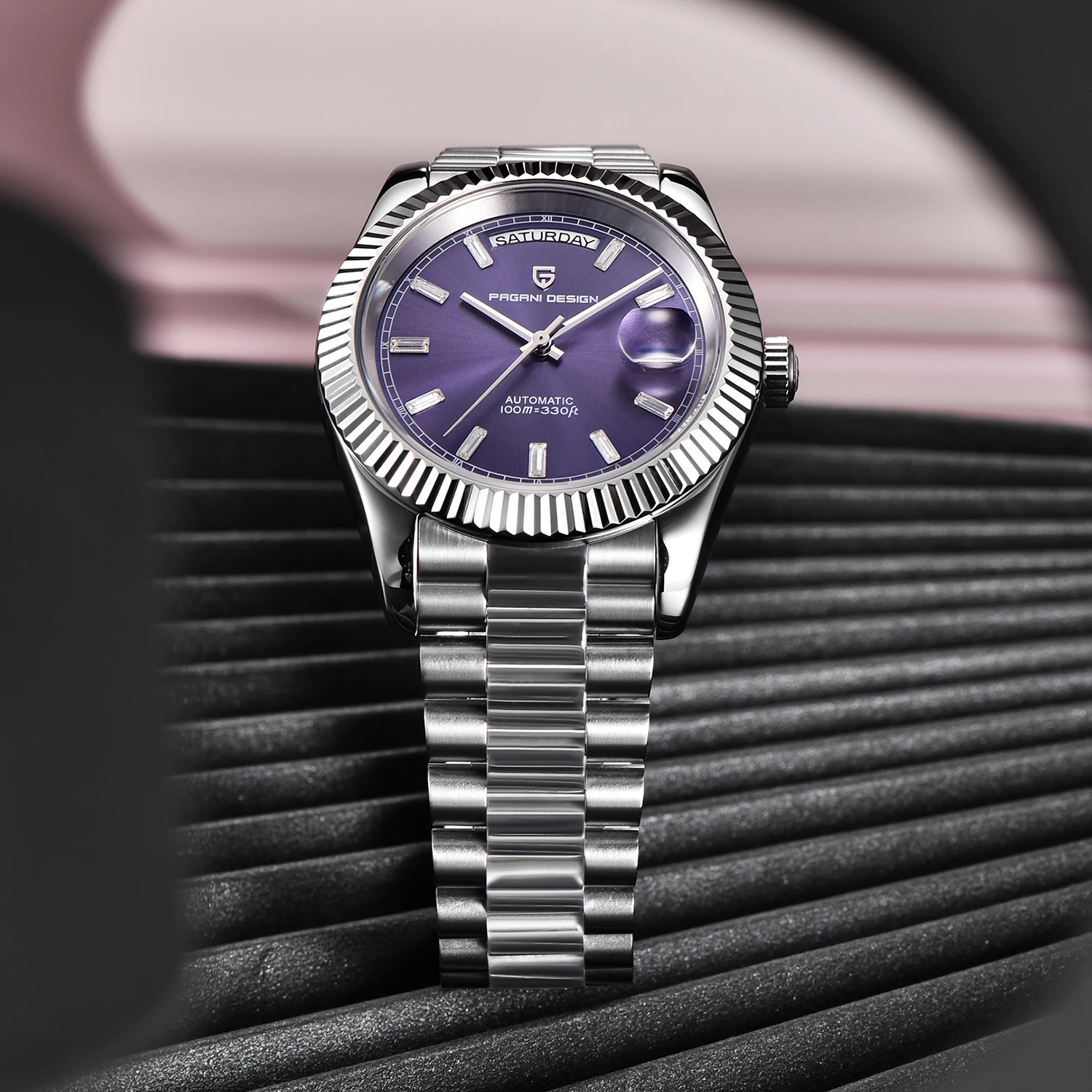 ساعات رجالية PAGANI DESIGN DD40 2025 ساعات يد ميكانيكية فاخرة أوتوماتيكية NH36A AR ساعة مرآة من الياقوت للرجال على مدار الساعة #4