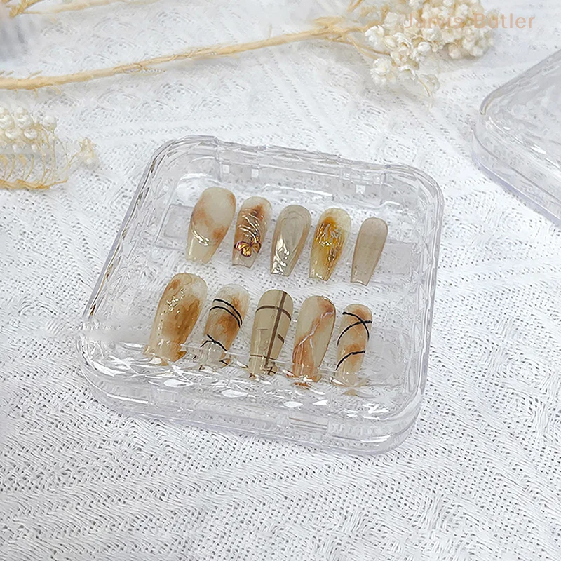 

Transparent Manicure Box Storage Box Volume Lash Extension Display Eyelash Extension Glue Pallet Holder Storage Box