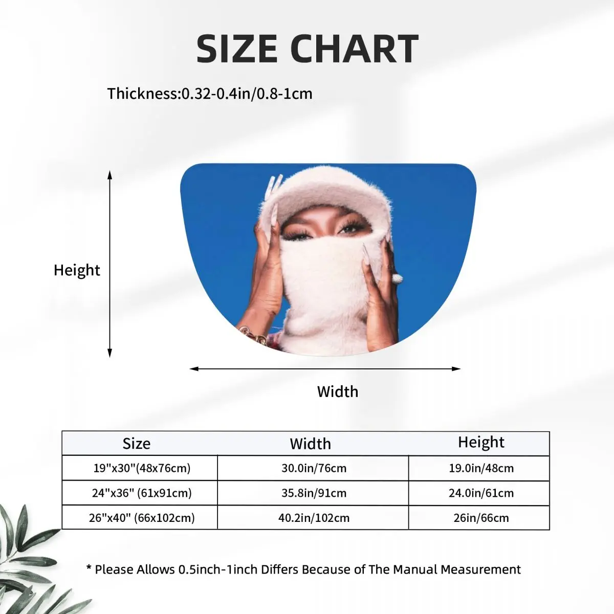 Aya Nakamura DNK Album Cover Rap Soft Flannel Half Round Doormat Non Slip Bathroom Mat Absorbent Floor Carpet for Living Room