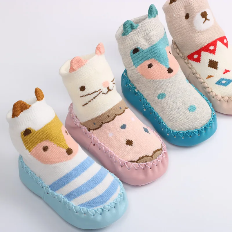 Children\'s Floor Socks Glue Non-slip Soft Soles Baby Boys and Girls Indoor Spring and Autumn Cartoon Cute Toddler Shoes