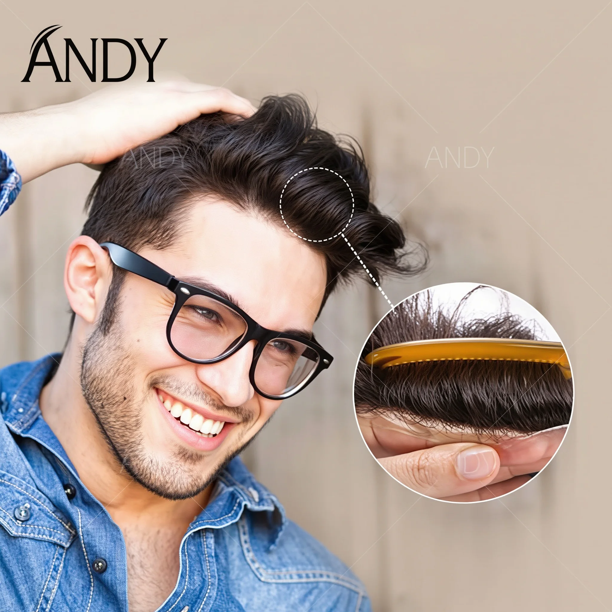 

Ultra Thin 0.03mm Skin Base Men Toupee Invisible Hairline Natural Wave Human Hair Men's Capillary Prosthesis Breathable