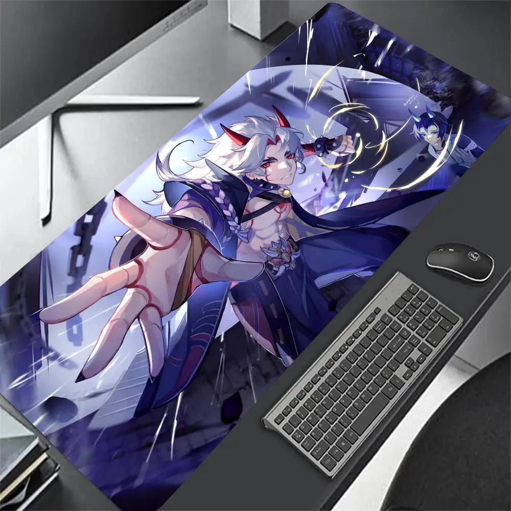 Arataki Itto Kuki ShinobuAnime Genshin Impact Mousepad Large Gaming Mouse Pad LockEdge Thickened Computer Keyboard Table Desk