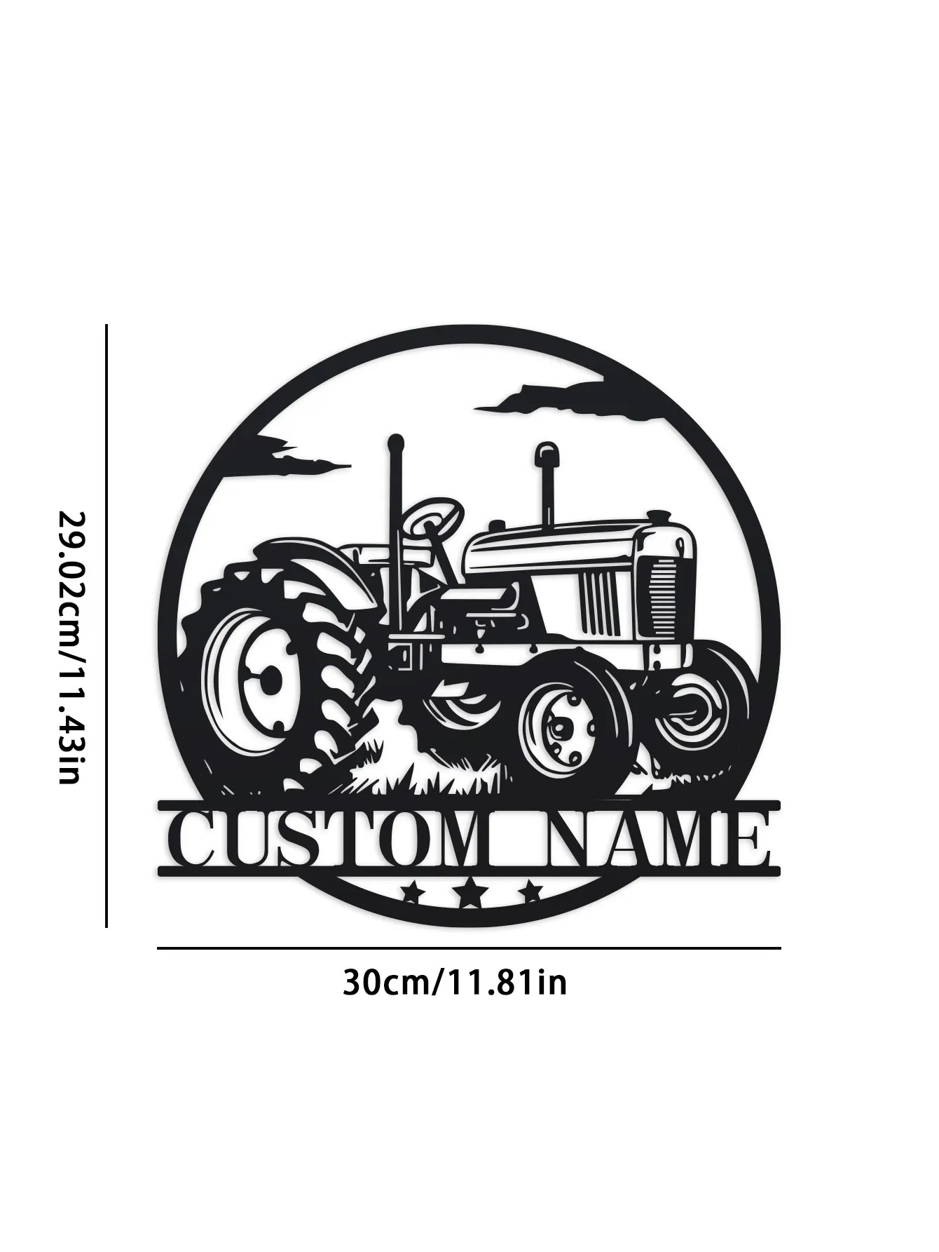 1pc Custom Tractor Wall Art, Personalized Names Tractor Signs, Farmhouse Wall Decor, Metal Tractor Art, Custom Names Wall Decor image 2