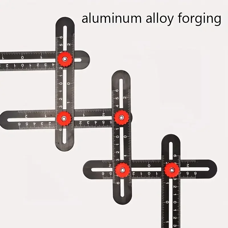 9/6 piega in lega di alluminio angolo righello Finder righello di misurazione modello di stampo perforato strumento localizzatore localizzatore