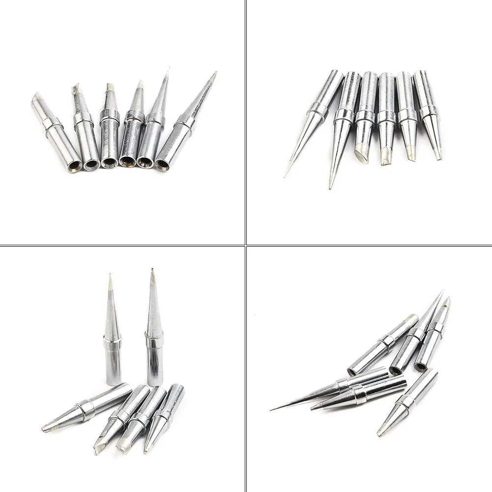 

Accessories Equipment Soldering Iron Tips For Weller WE1010NA WESD51 WES50/51 Long Conical Oxygen-free copper Silver Single Flat