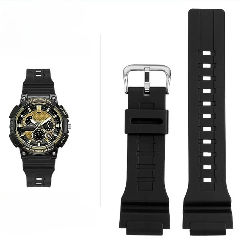 สีดําสีเขียวสีฟ้าสีแดงสีกากีประณีตซิลิโคน 20 มม.สําหรับ Casio MCW-200H/AE-1400 ผู้ชายนูนอินเทอร์เฟซนาฬิกาอุปกรณ์เสริม