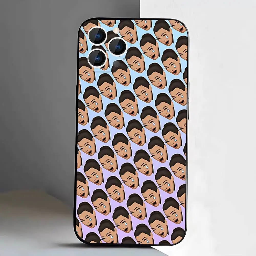 K-Kim K-Kardashians Capa de telefone engraçada para iPhone 17,16,15,14,13,12,11,Pro,XS,Max,XR,Plus,E,SE4,Mini capa macia preta
