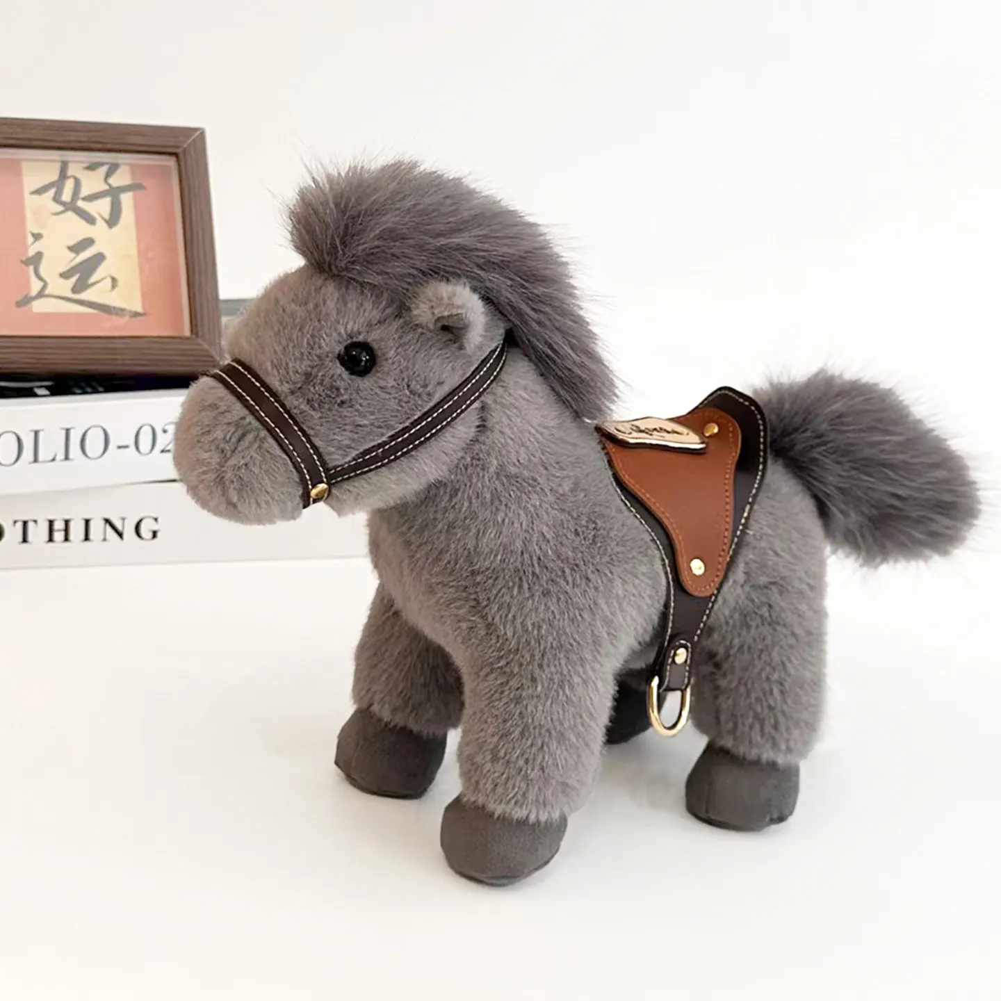 

Cute Pony Plush Toy Realistic Pony Plush Year of the Horse Zodiac Mascot Friend Birthday Gift