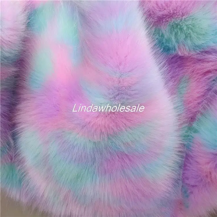 Colorful Faux Fur Fabric,High-end clothing luggage materials,felt cloth.