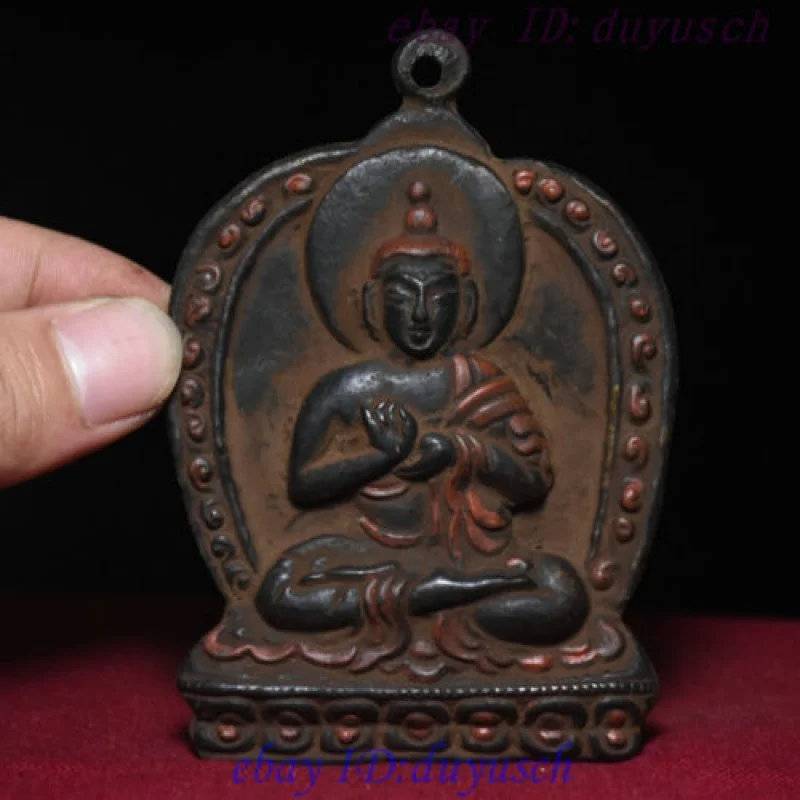 

Collection Tibet Buddhism Bronze Charm Dipamkara Sakyamuni Buddha Pendant