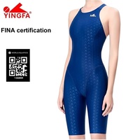 YINGFA 925 Sharkskin One Piece FINA Swimsuit Knee Length Racing Swimsuit Female Swimming Women Professional Sporty Swimwear
