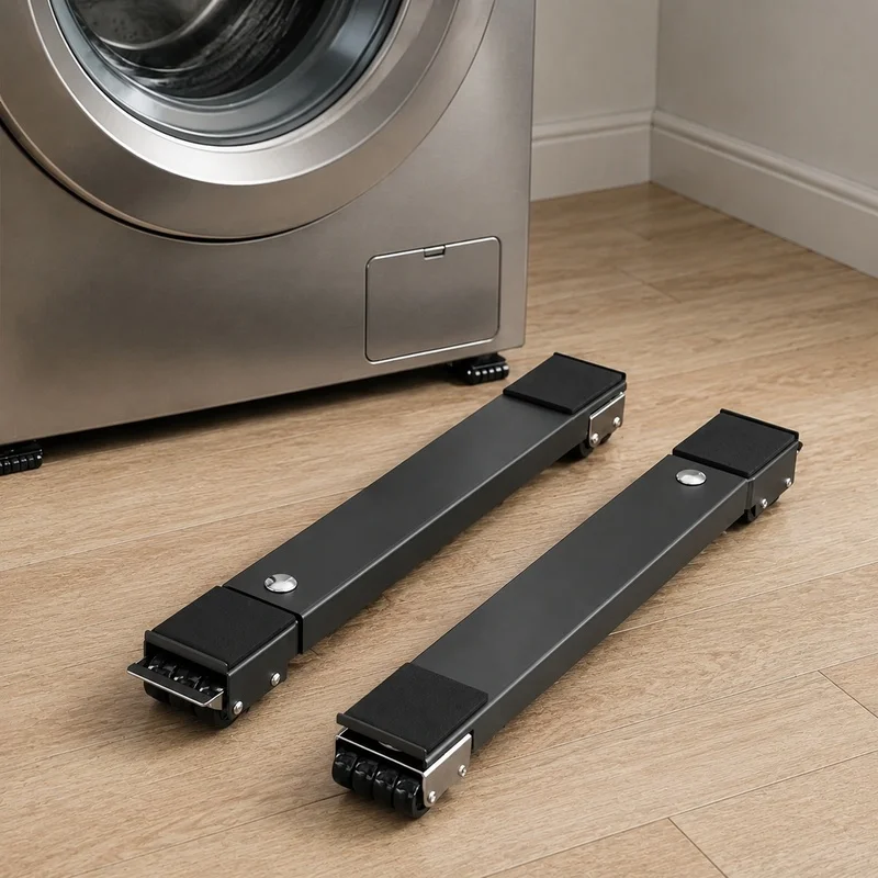 Set of 2 Heavy-Duty Appliance Dollies with 24 Swivel Wheels and Adjustable Platforms for Easy Furniture Mobility