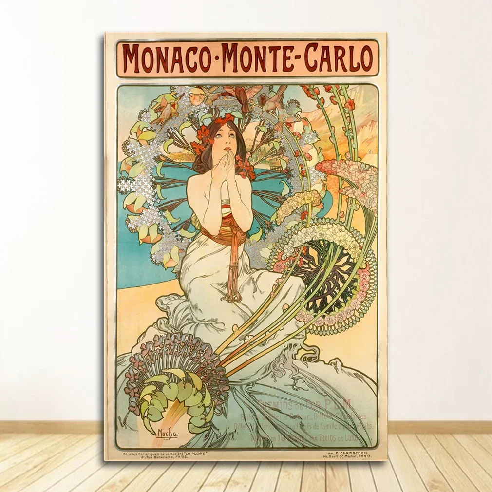 Vintage Alphonse Mucha Classic Artwork Nouveau Art Poster e stampe Canvas Painting Wall Art Pictures for Home Room Decor