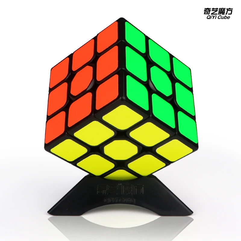 QiYi-Speed Magic Neo Cube para Crianças, 3x3x3, Black Professional Puzzle, Brinquedos Educativos, Presente, Vela W, 3x3x3