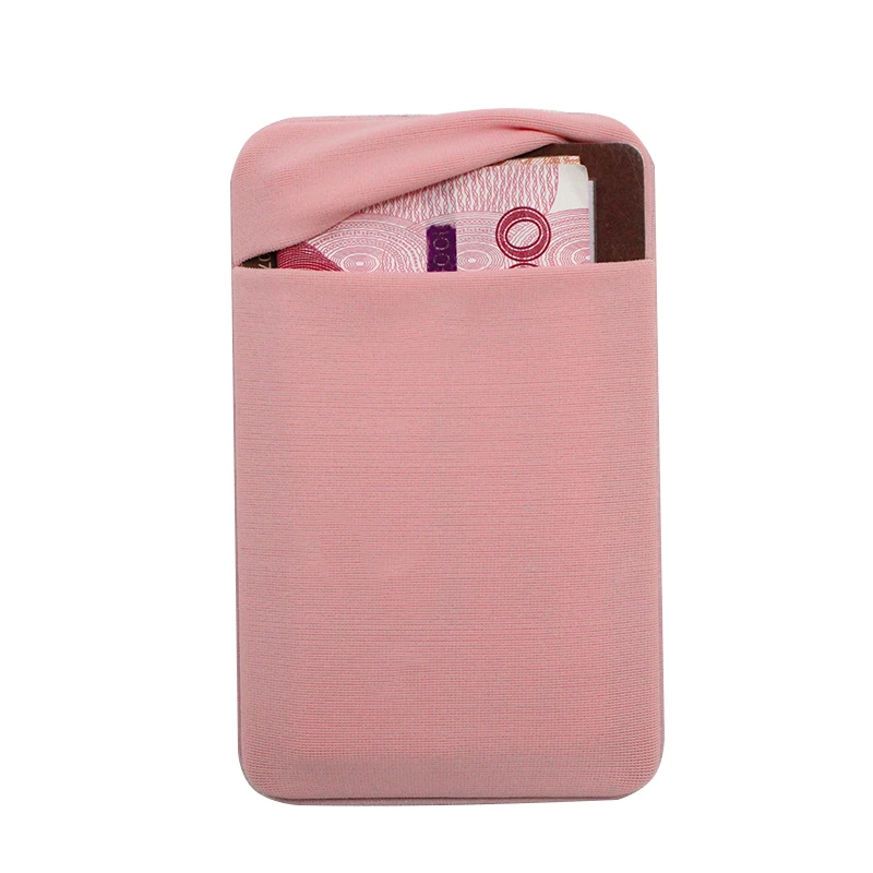 카드 지갑에 신축성 있는 휴대폰 포켓 스틱, 남녀공용 접착 스티커, 신용 카드 슬리브 파우치, 고품질