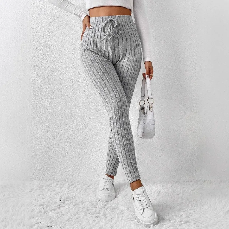 

New Women Striped Leggings Fitness Elastic Yoga Leggings High Waist Butt Lift Gym Trainning Tights Fashion Thread Slim Trousers