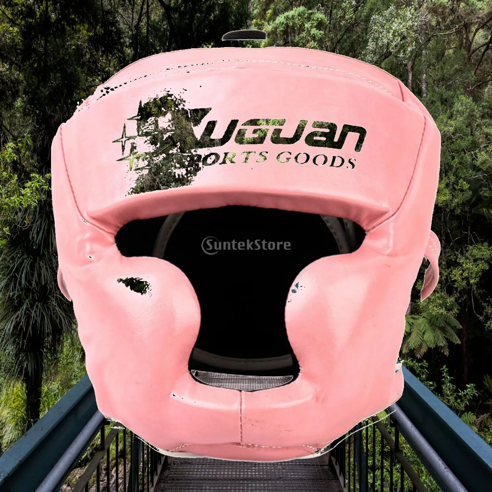Breathable Boxing Helmet High Density Sponge Protective Head Gear Full Coverage Adjustable for Fighting Sports