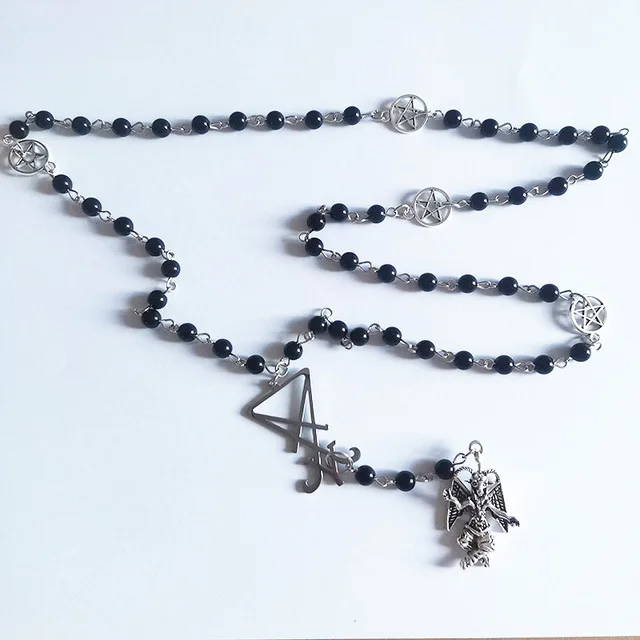 Baphomet Rosary/Mystery Rosary/Baphomet Rosary/Baphomet Rosary Necklace/Satan Goat Mendes Gift Altar Necklace