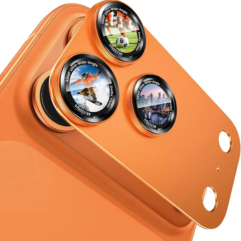 

Aluminum Alloy Metal Cover with HD Tempered Glass for iPhone 17 Pro Max Case-Friendly Camera Lens Protector Strong Adsorption