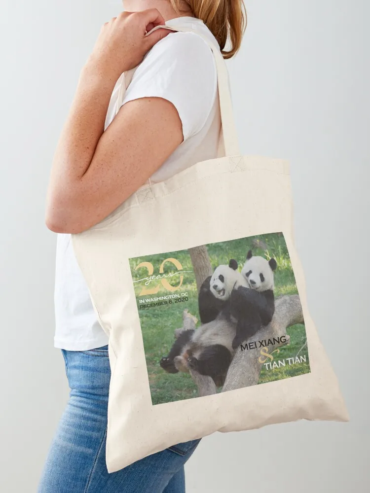 

Giant Pandas Mei Xiang and Tian Tian at the National Zoo - 20th Anniversary Edition Tote Bag
