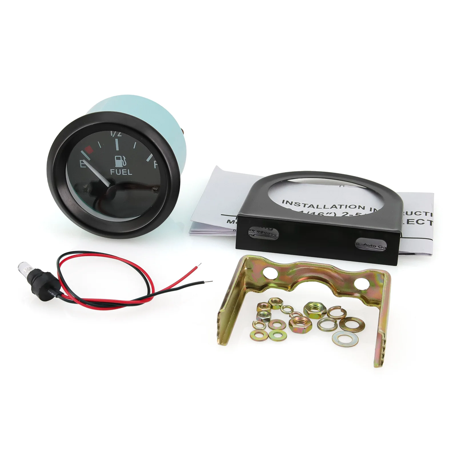 52mm 2inch Car Motorcycle  Fuel Level Gauge Car Pointer Gauge white led light For 4/6/8 cylinder gasoline cars 12V