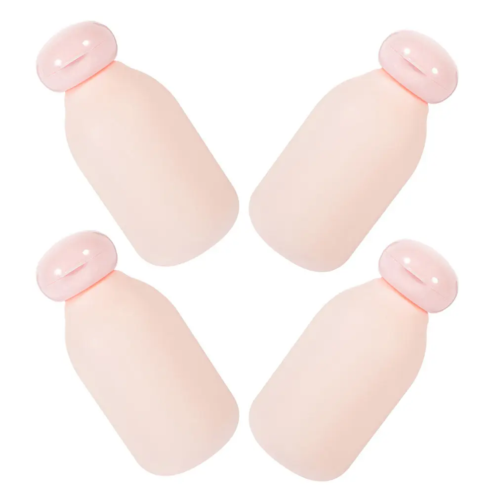

4Pcs Squeeze Travel Bottles Toiletry Bottles Set Refillable Leak-Proof Compact Travel Size Shampoo Lotion Containers for Outdoor