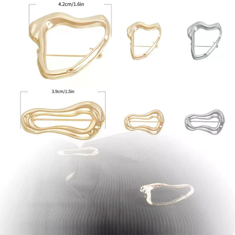 Geometric Irregular Brooches Exquisite Heart Waist Cinch Pins For Women Men Vintage Casual Versatile Fixed Clothing Accessories