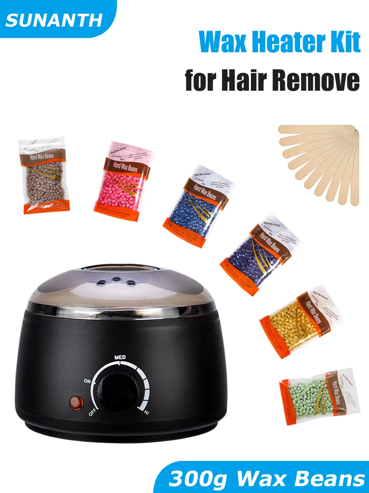 200ml Ontharing Tool Smart Warmer Wax Heater Handen Voeten Epilator Ontharingscrème Huidverzorging Paraffine Machine Kit + Wax bonen - afbeelding 2