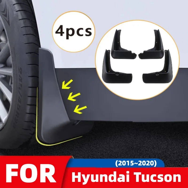 Für Hyundai Tucson 2015 2016 2017 2018 ~ 2020 Auto Schmutzfänger Vorne Hinten Rad Wasserdichte Kotflügel Spritzschutz Kotflügel zubehör