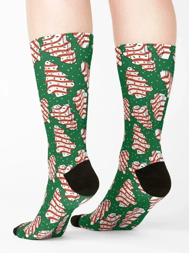 Christmas Tree Snack Cake Green Socks sports and leisure winter gifts Stockings man snow Designer Man Socks Women's