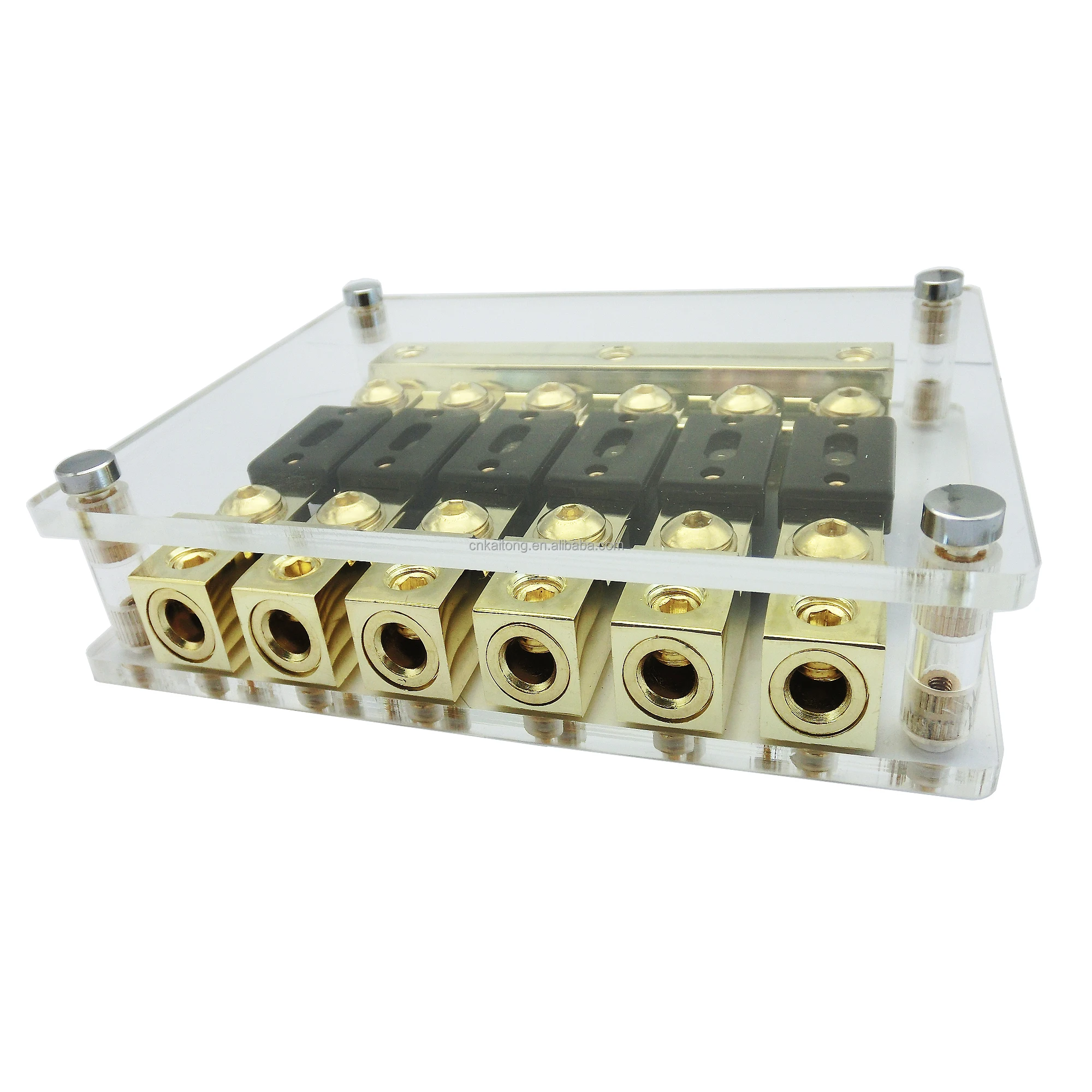 Distribution Blocks 0 2 4 Gauge Auto Audio 12v 100 200 400 Amp ANL 6 Fuse ANL Fuse Holder Box Block Used in Automotive Car Audio view 4