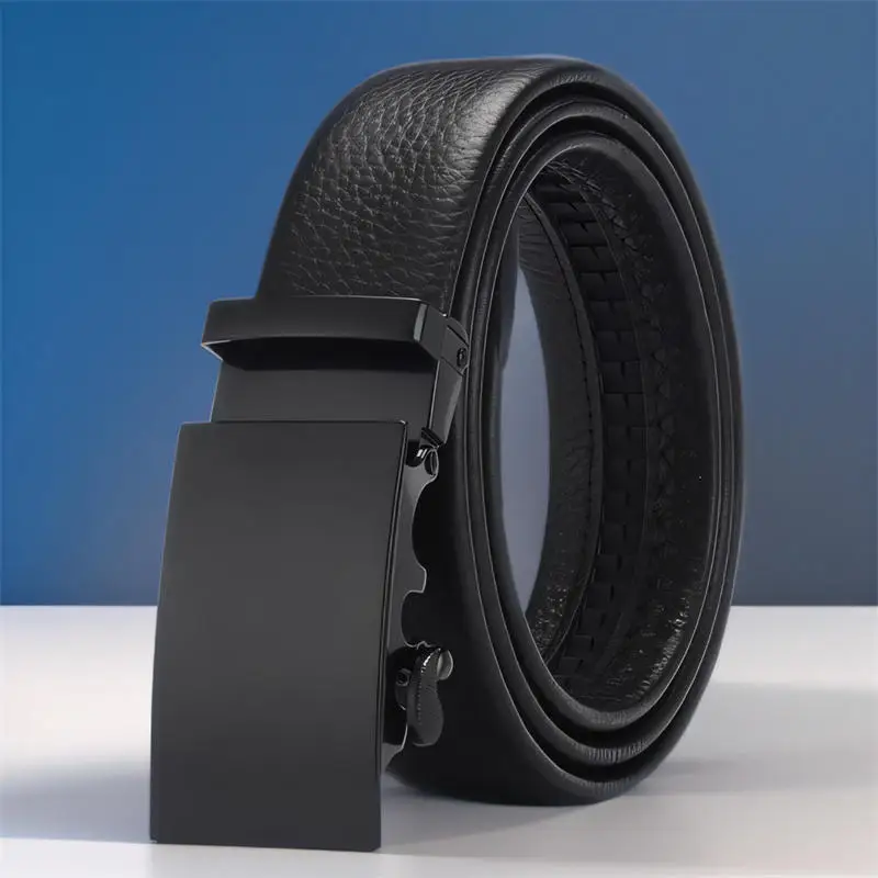 Fashion Business Men'S Belt Genuine Luxury Brand Belt Metal Buckle Belt High-Quality PU Leather Soft Belt With Cargo Pants Jeans