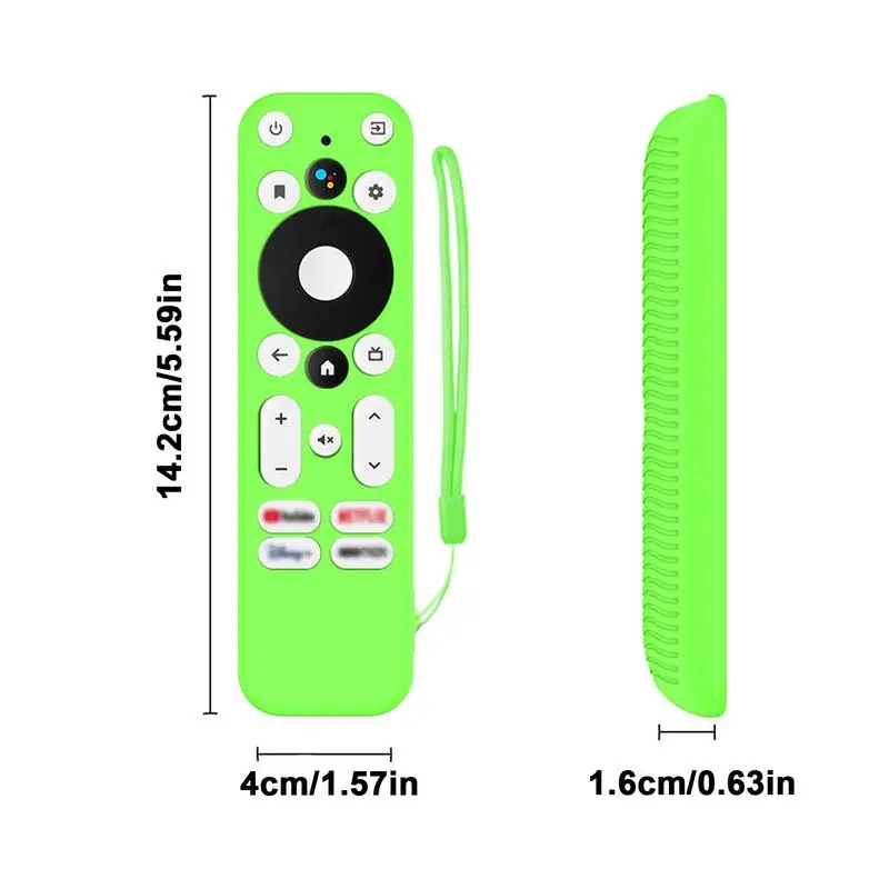 Silicone Case For Onn TV 2K FHD Streaming Device Streaming Stick TV Remote Control Protective Cover with Lanyard