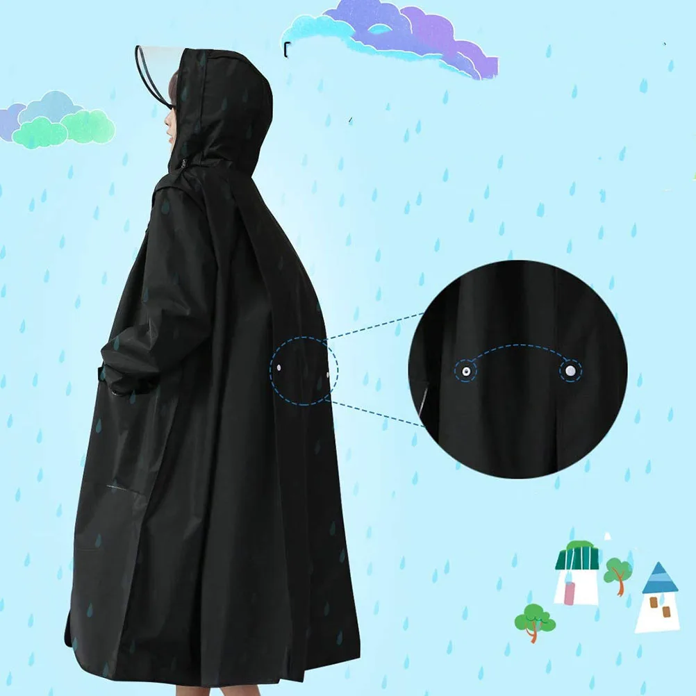

Premium Reusable Thicken Eva Raincoat Waterproof Rain Poncho Outdoor Portable Adult Hooded Rainwear For Hiking Camping Travel