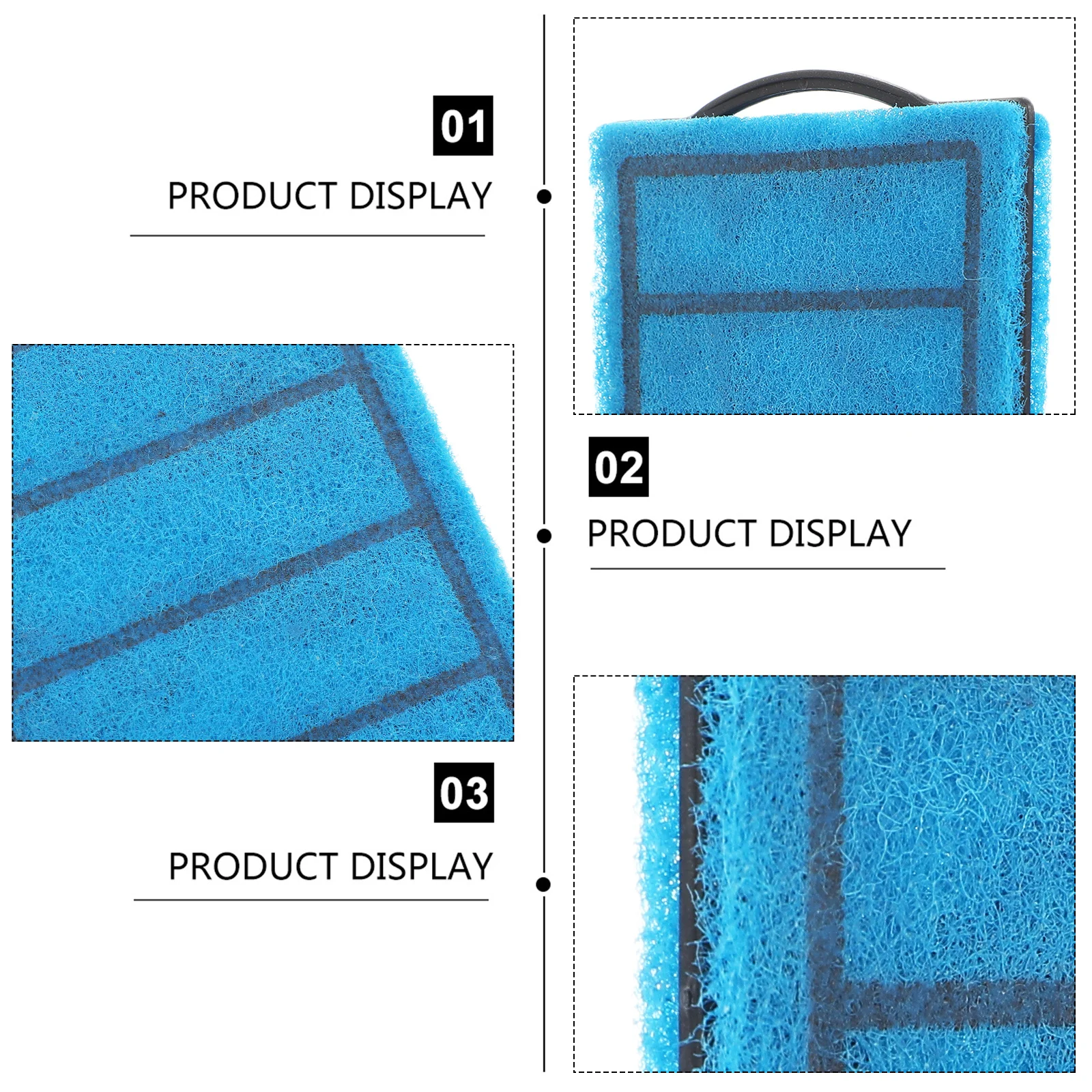 

3Pcs Fish Tank Filter Pad Aquarium Sponge Cotton High Toughness Pressure Resistant Aquarium Water Purification Filter Cotton