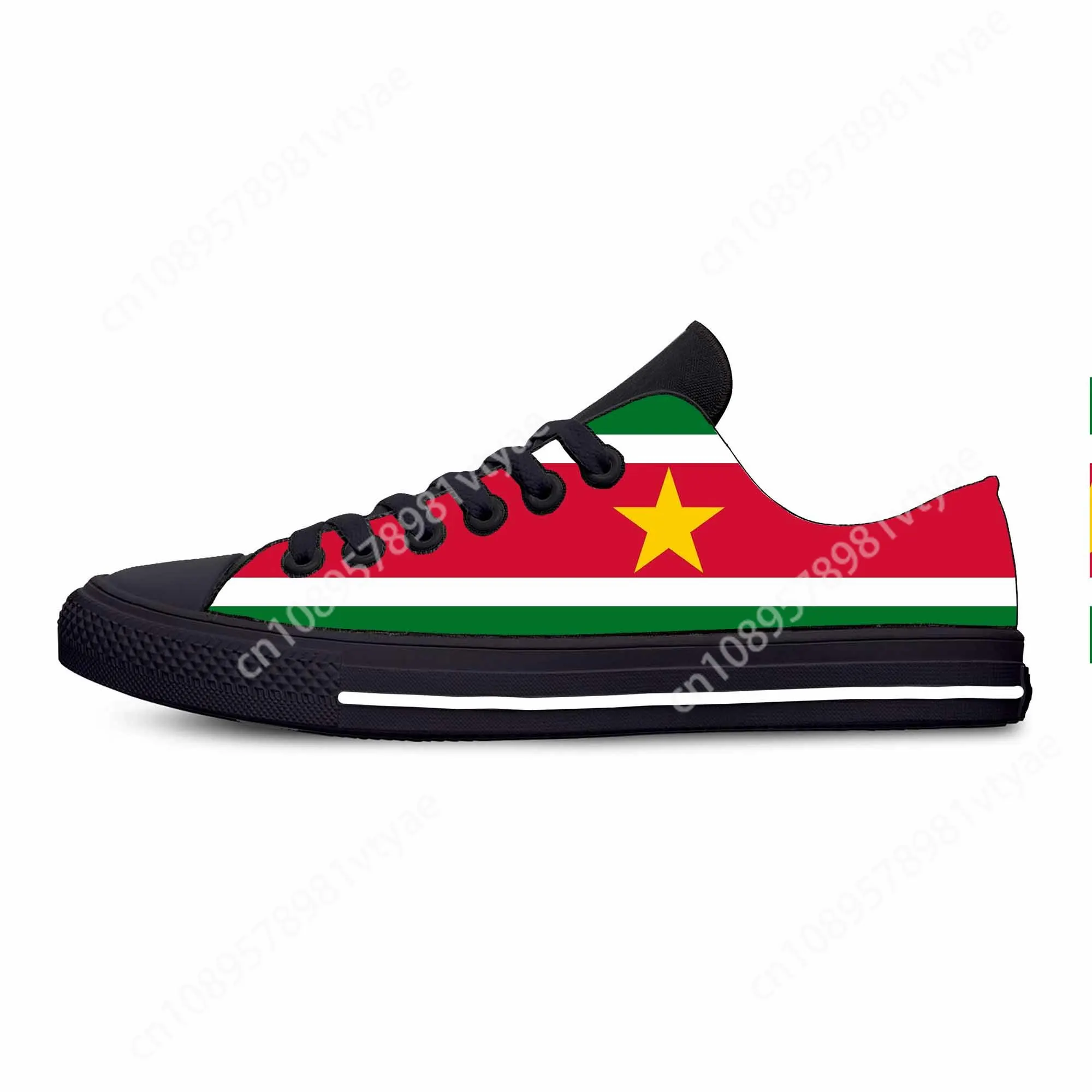 

Suriname Surinamese Flag Patriotic Pride Fashion Casual Cloth Shoes Low Top Comfortable Breathable 3D Print Men Women Sneakers