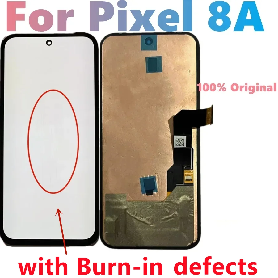 الأصلي AMOLED لجوجل بكسل 8A شاشة الكريستال السائل محول الأرقام بشاشة تعمل بلمس ل بكسل 8A استبدال مع حرق + لاصق
