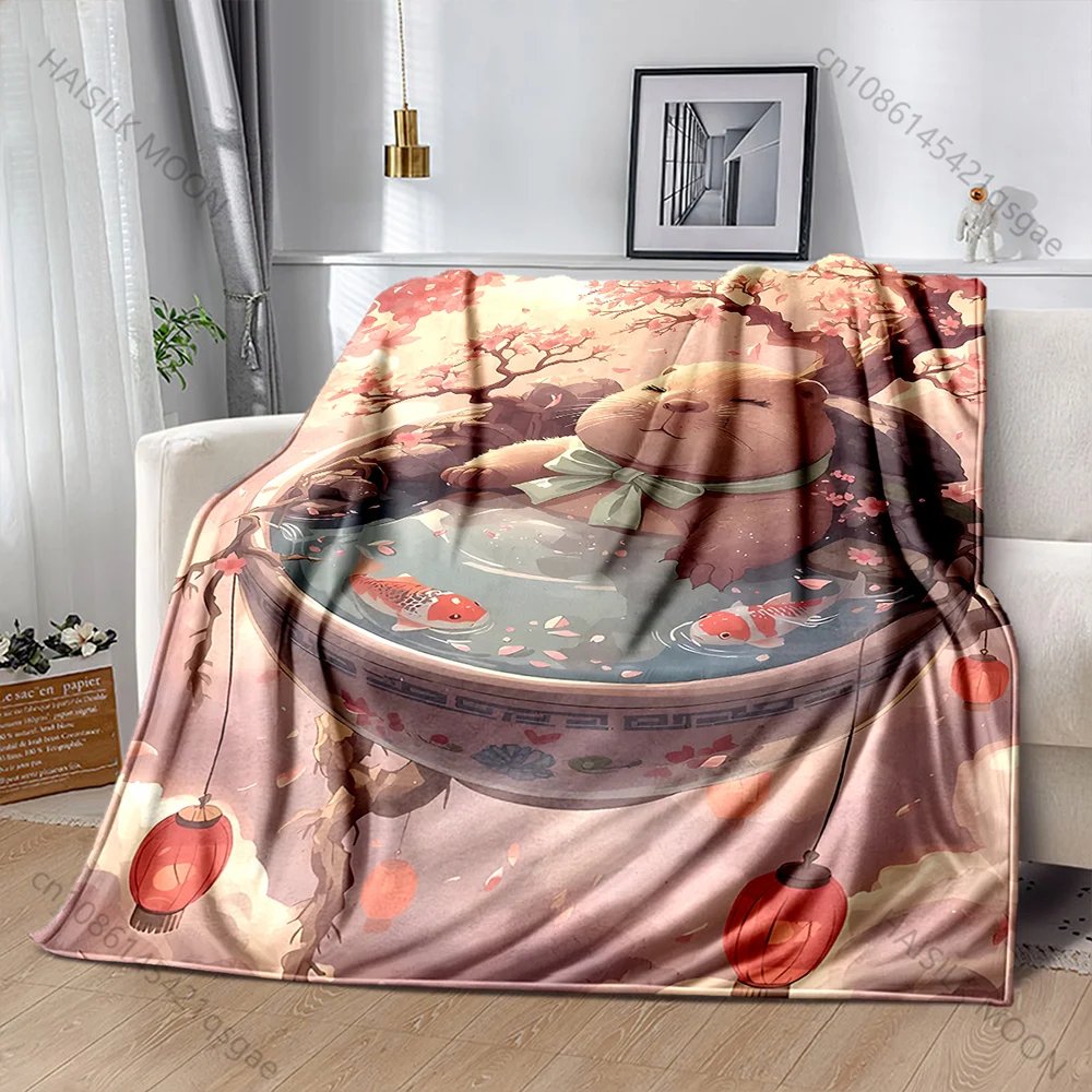 1PC Koala bathing in bowl Print Adult Children Warm Blankets Home Travel Car Soft and Comfortable Suitable for all seasons