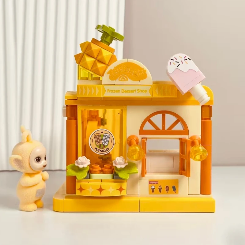 جاكي اللبنات تليتبيز الكرتون تينكي وينكي بو الحلوى متجر الشارع المشهد نموذج الحلي الجمعية لعبة جمع هدية #4