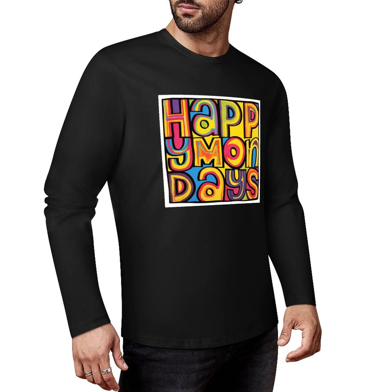 

Happy Mondays Long T-Shirt Tee shirt graphic t shirt fitted t shirts for men