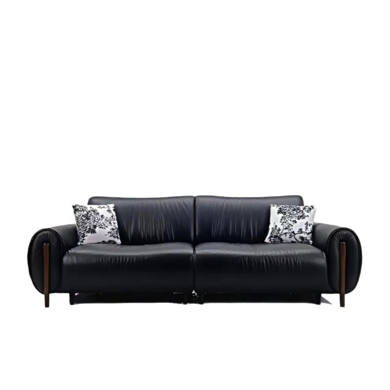 esigner microfiber leather sofa first layer cowhide household living room antique straight row oil wax leather sofa