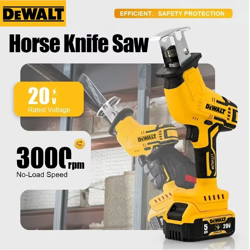 

Dewalt 2800RPM Brushless Reciprocating Saw Electric Saw Multifunctional Metal Wood Pipe Cutting Saw Power Tool For 20V