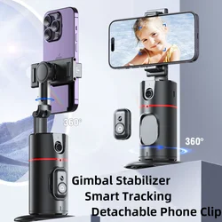 Phone Stabilizer Smart Facial Tracking Detachable Phone Clip with Fill Light Desktop Phone Stand Wireless Selfie Stick Tripod